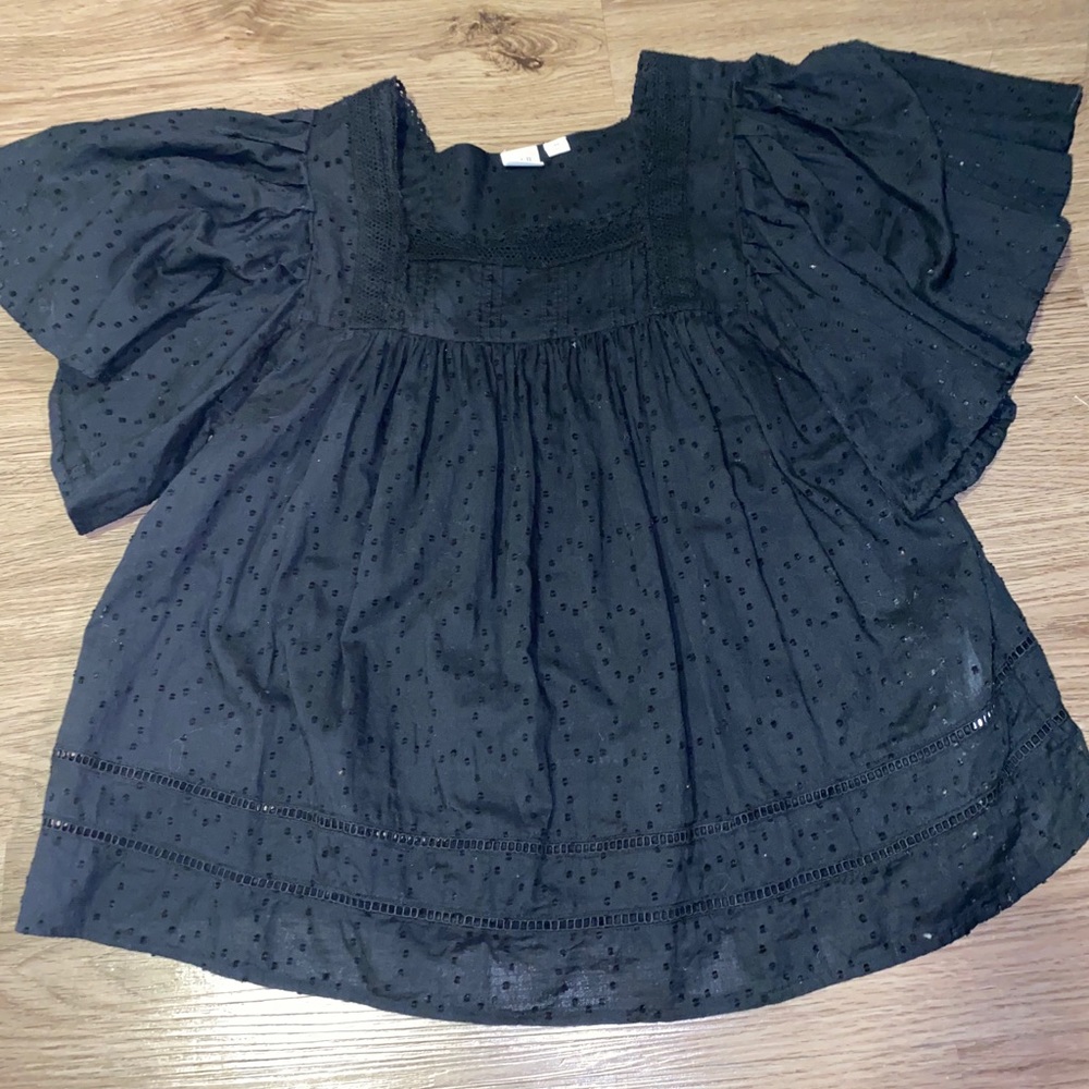 Baby doll flared sleeve top